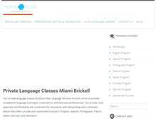 Tablet Screenshot of miamielitelanguageservices.com